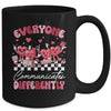 Everyone Communicates Differently Autism Valentines Mug | teecentury