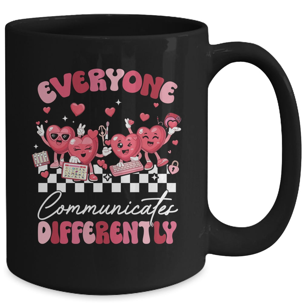 Everyone Communicates Differently Autism Valentines Mug | teecentury