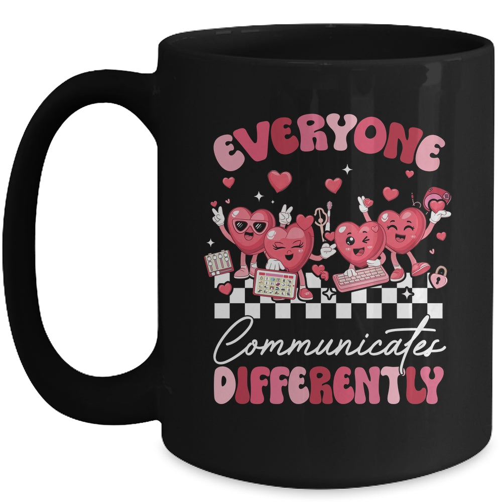 Everyone Communicates Differently Autism Valentines Mug | teecentury