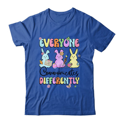 Everyone Communicates Differently Easter Speech Therapy SLP Shirt & Tank Top | teecentury