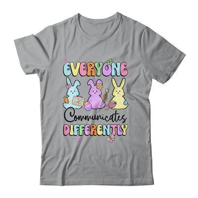 Everyone Communicates Differently Easter Speech Therapy SLP Shirt & Tank Top | teecentury