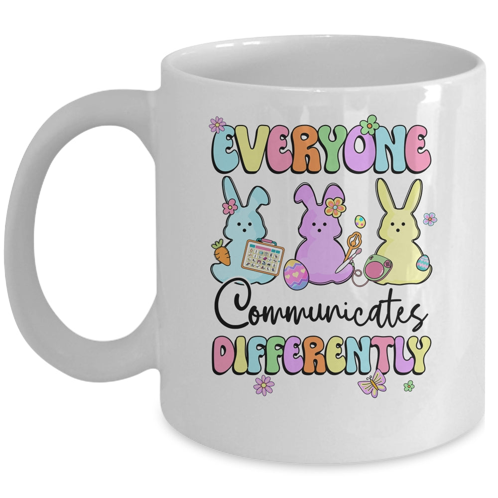 Everyone Communicates Differently Easter Speech Therapy SLP Mug | teecentury