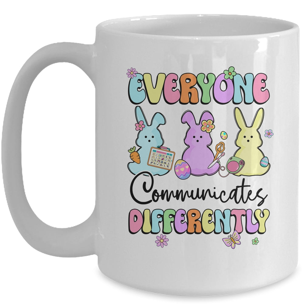 Everyone Communicates Differently Easter Speech Therapy SLP Mug | teecentury