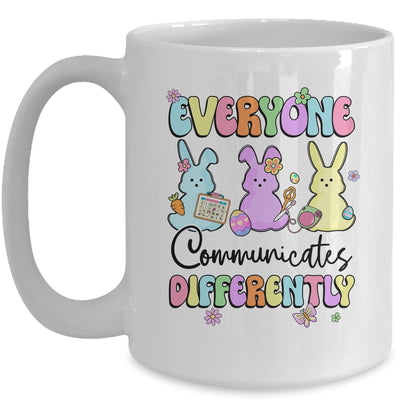 Everyone Communicates Differently Easter Speech Therapy SLP Mug | teecentury
