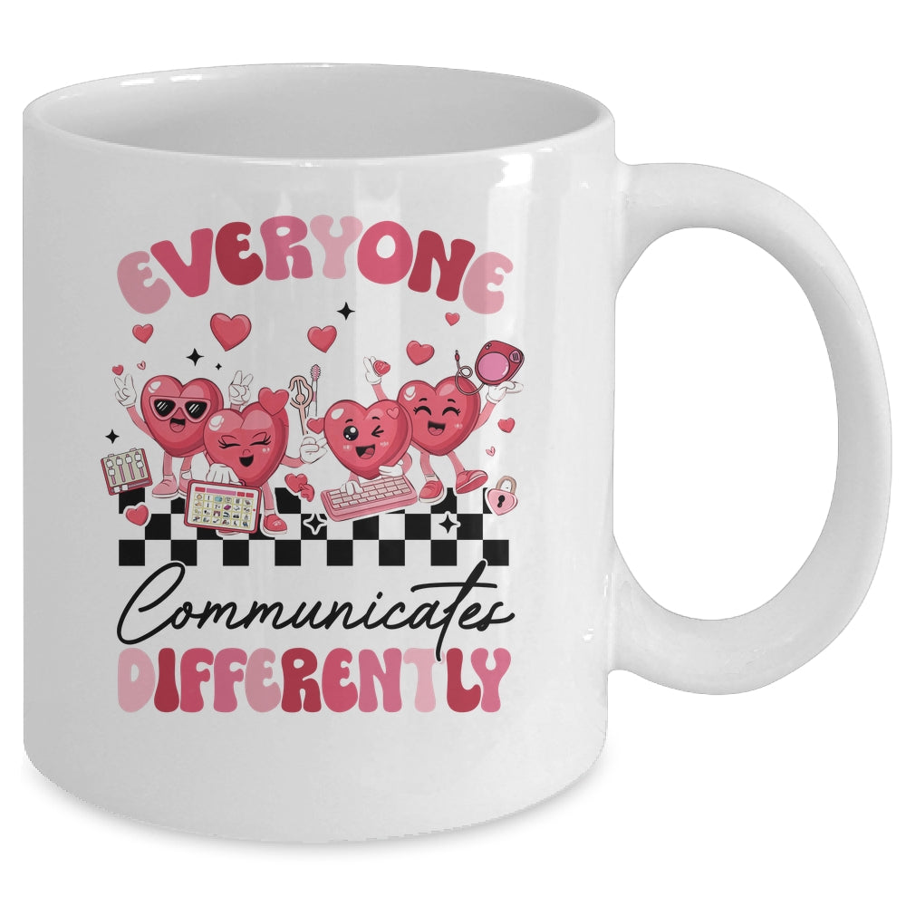Everyone Communicates Differently Valentine's SPED Teachers Mug | teecentury