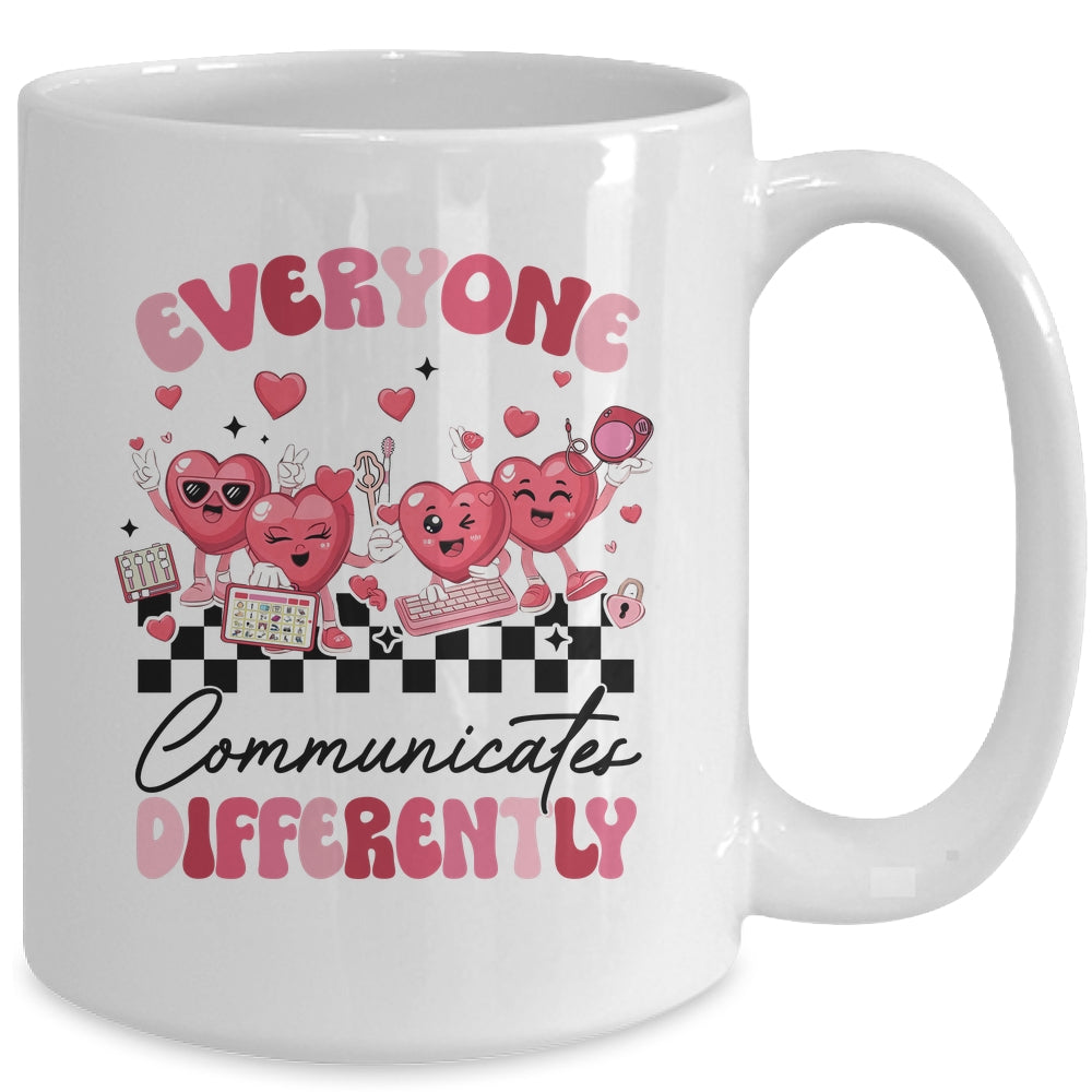 Everyone Communicates Differently Valentine's SPED Teachers Mug | teecentury