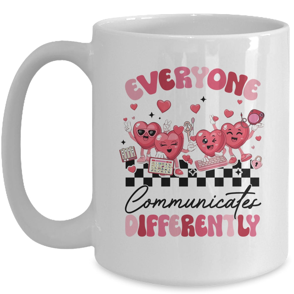 Everyone Communicates Differently Valentine's SPED Teachers Mug | teecentury