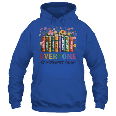 Everyone Is Welcome Here Floral Book LGBT Pride Equality Shirt & Tank Top | teecentury
