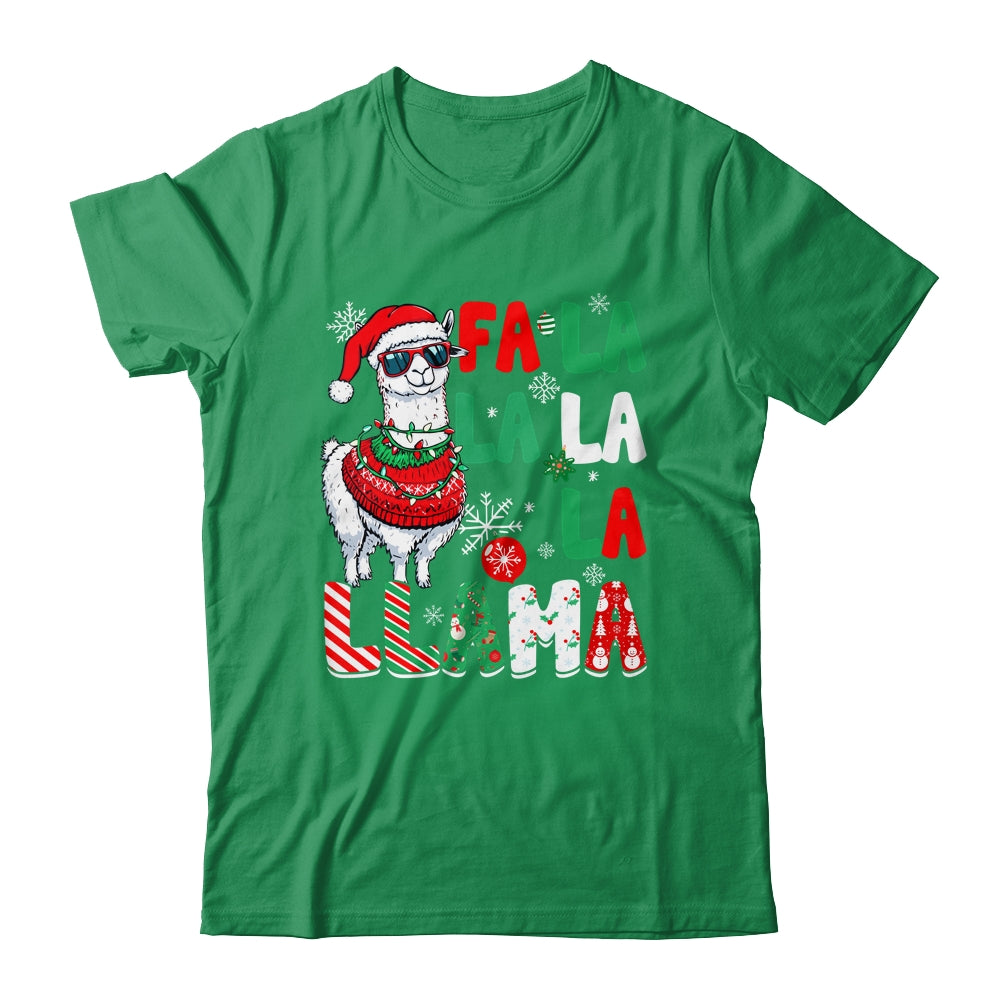 Fa La La Llama Funny Llama Christmas Animal Lover Men Women Shirt & Sweatshirt | teecentury