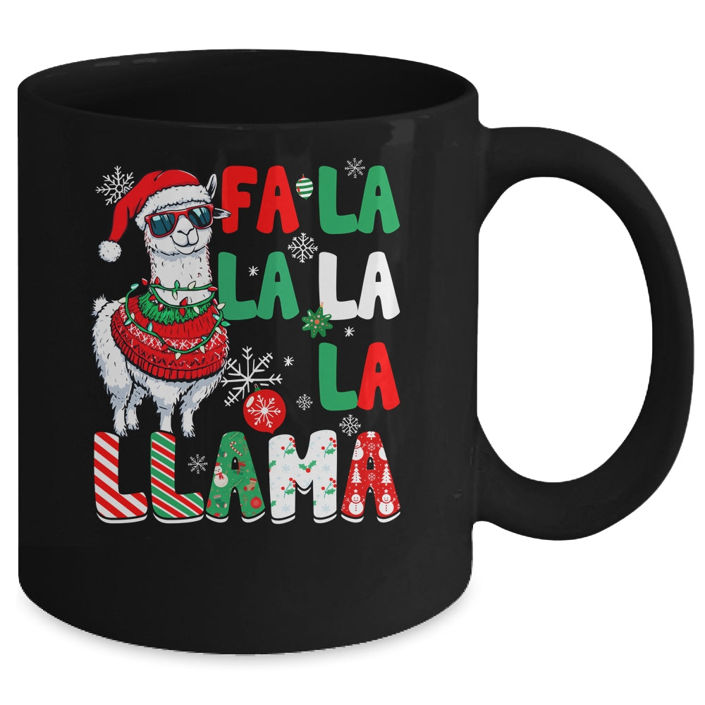 Fa La La Llama Funny Llama Christmas Animal Lover Men Women Mug | teecentury