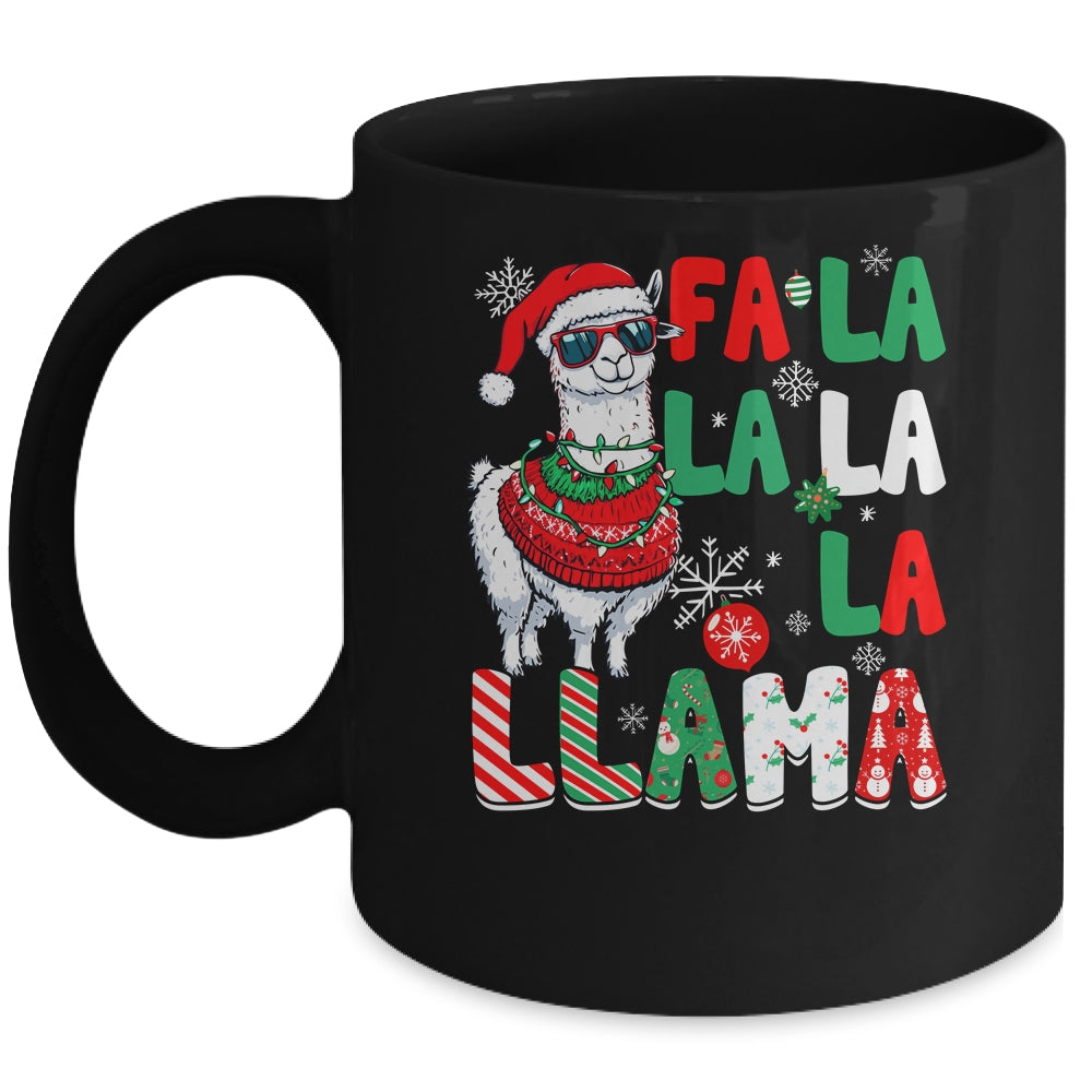 Fa La La Llama Funny Llama Christmas Animal Lover Men Women Mug | teecentury
