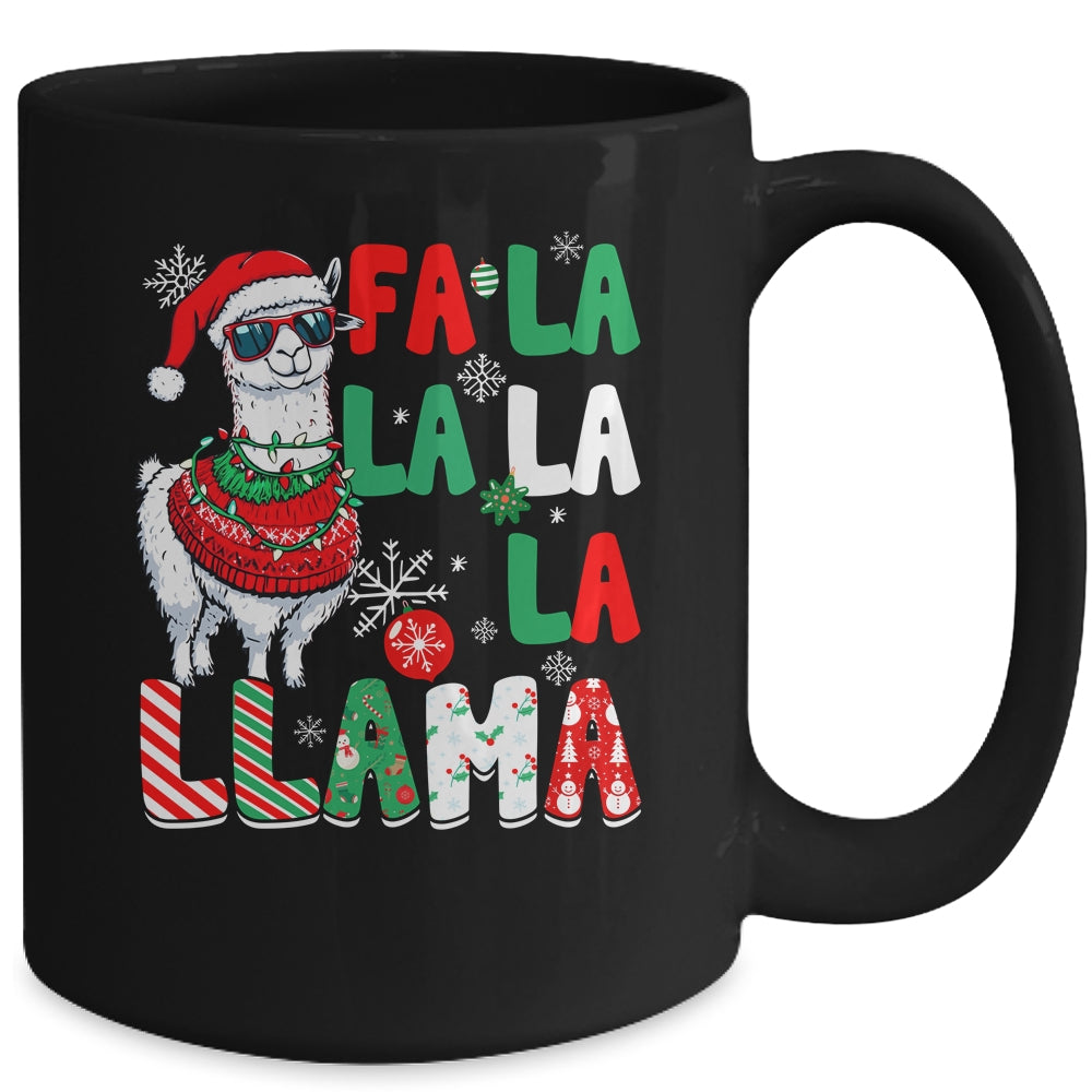 Fa La La Llama Funny Llama Christmas Animal Lover Men Women Mug | teecentury
