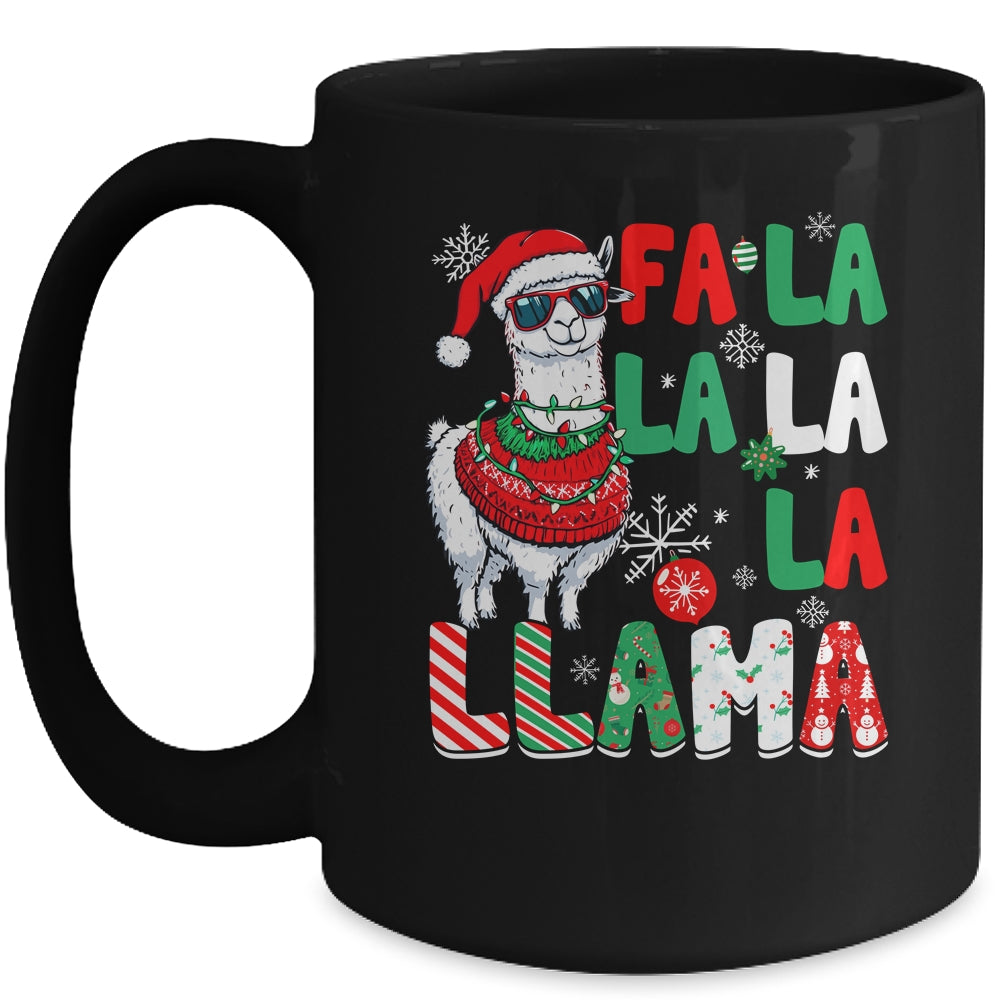 Fa La La Llama Funny Llama Christmas Animal Lover Men Women Mug | teecentury
