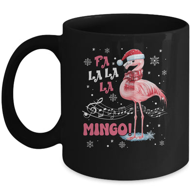 Fa La La Mingo Flamingo Candy Cane Christmas Girls Women Mug | teecentury