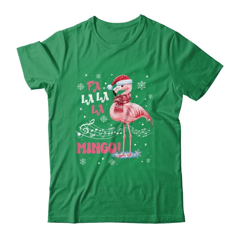 Fa La La Mingo Flamingo Candy Cane Christmas Girls Women Shirt & Sweatshirt | teecentury