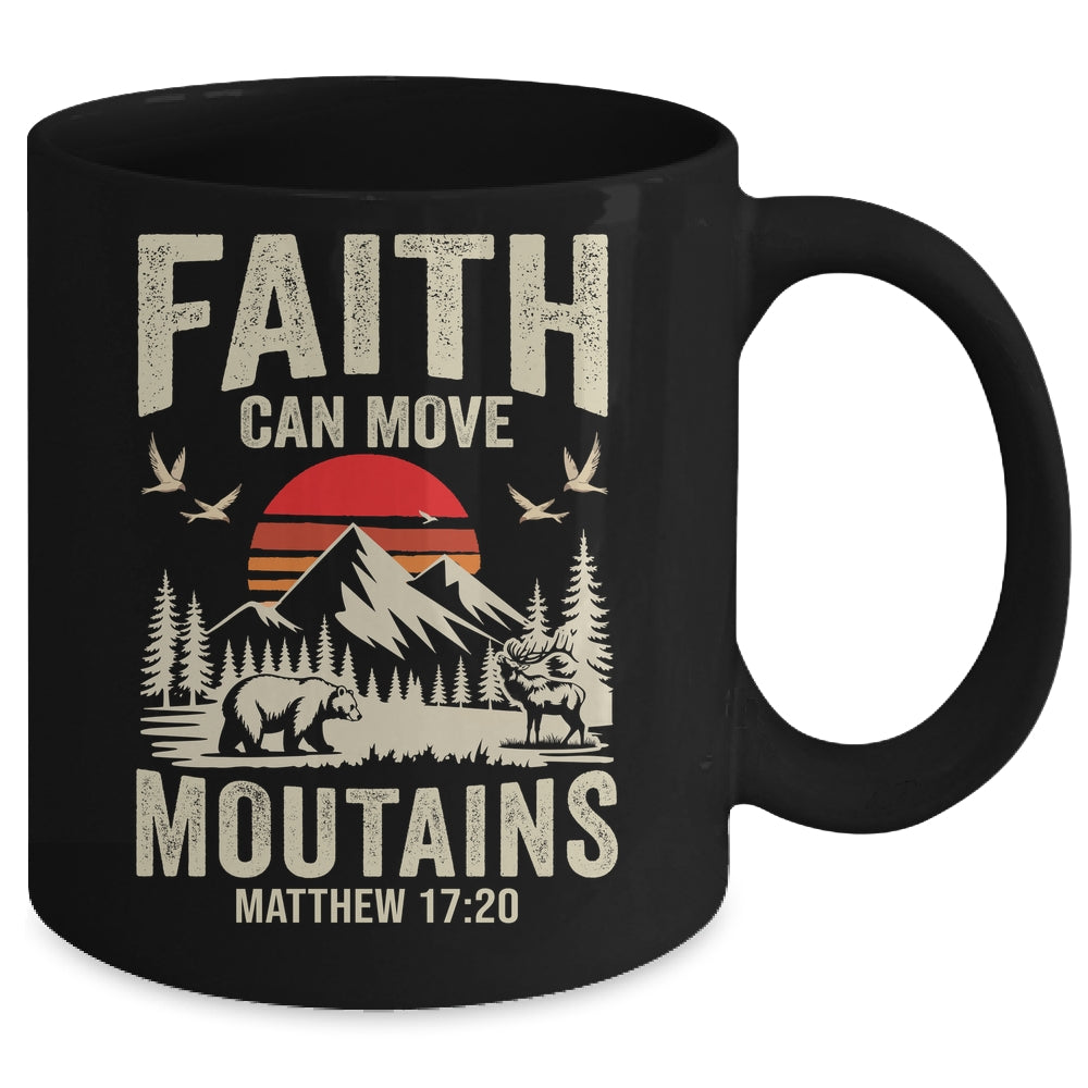 Faith Can Move Mountains Religious Christian Camping Mug | teecentury