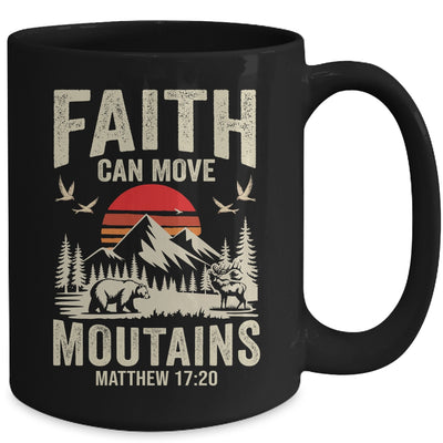 Faith Can Move Mountains Religious Christian Camping Mug | teecentury