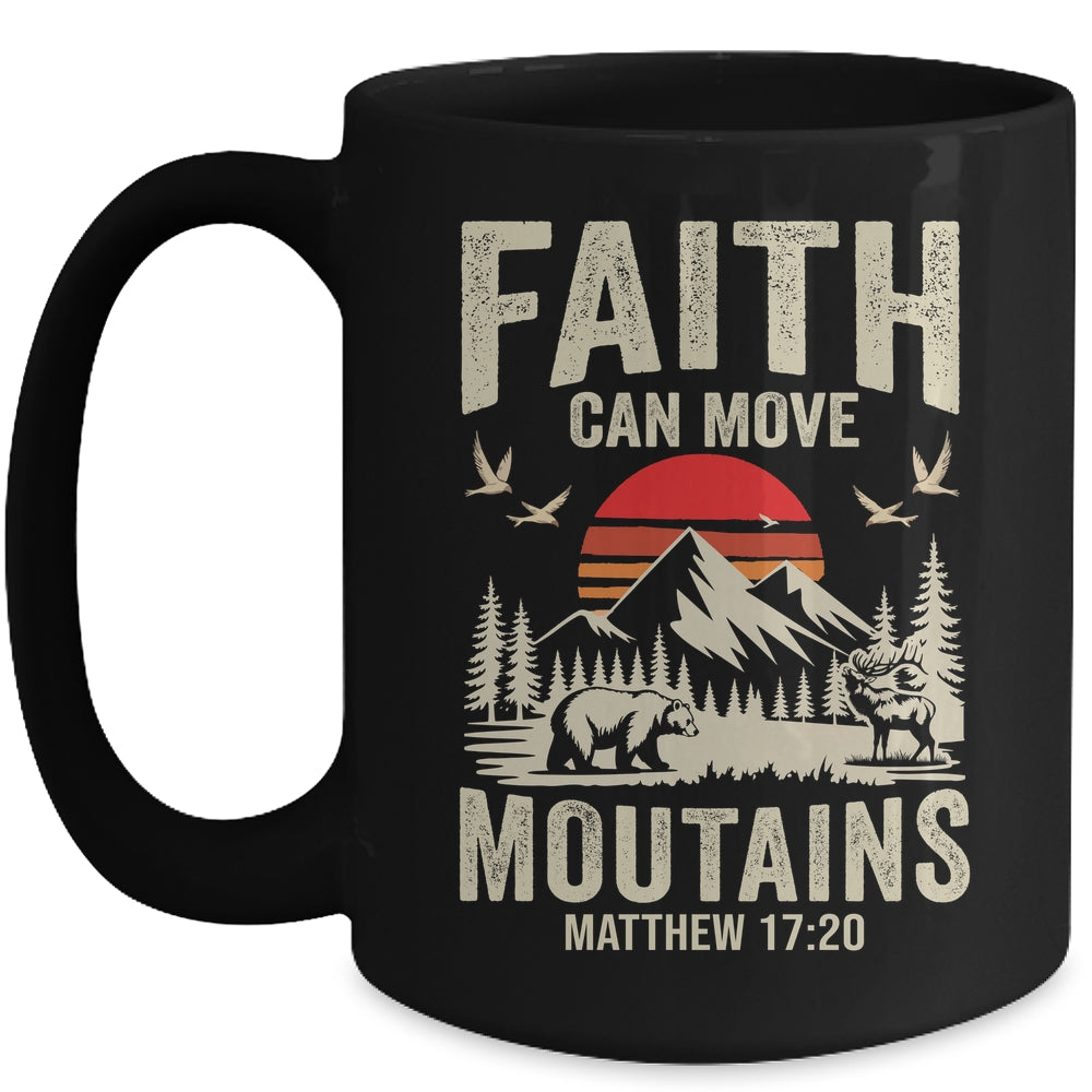 Faith Can Move Mountains Religious Christian Camping Mug | teecentury