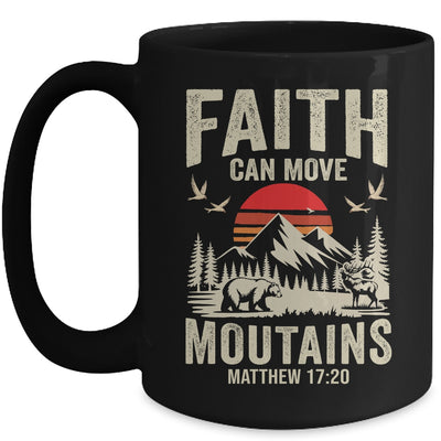 Faith Can Move Mountains Religious Christian Camping Mug | teecentury
