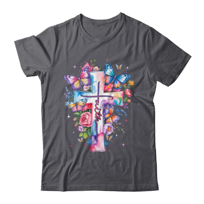 Faith Cross Floral Butterflies Christ Flowers Religious Shirt & Hoodie | teecentury