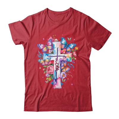 Faith Cross Floral Butterflies Christ Flowers Religious Shirt & Hoodie | teecentury