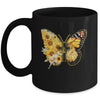 Faith Cross Sunflower Butterfly Christian Women Vintage Mug | teecentury