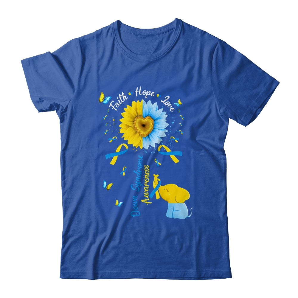 Faith Hope Love Awareness Down's Syndrome The Blue Shirt & Hoodie | teecentury