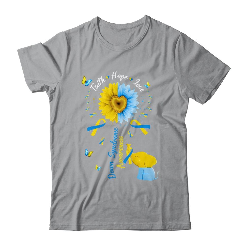Faith Hope Love Awareness Down's Syndrome The Blue Shirt & Hoodie | teecentury