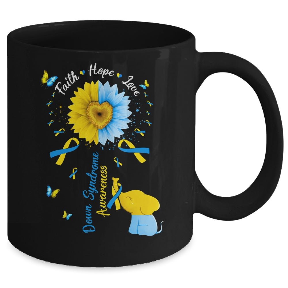 Faith Hope Love Awareness Down's Syndrome The Blue Mug | teecentury