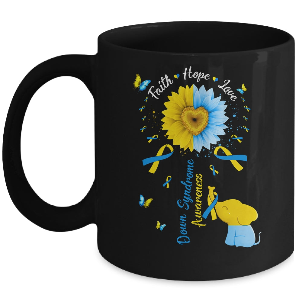 Faith Hope Love Awareness Down's Syndrome The Blue Mug | teecentury
