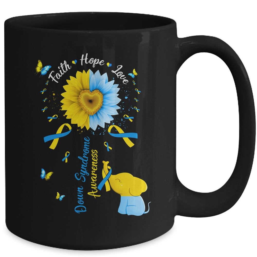 Faith Hope Love Awareness Down's Syndrome The Blue Mug | teecentury