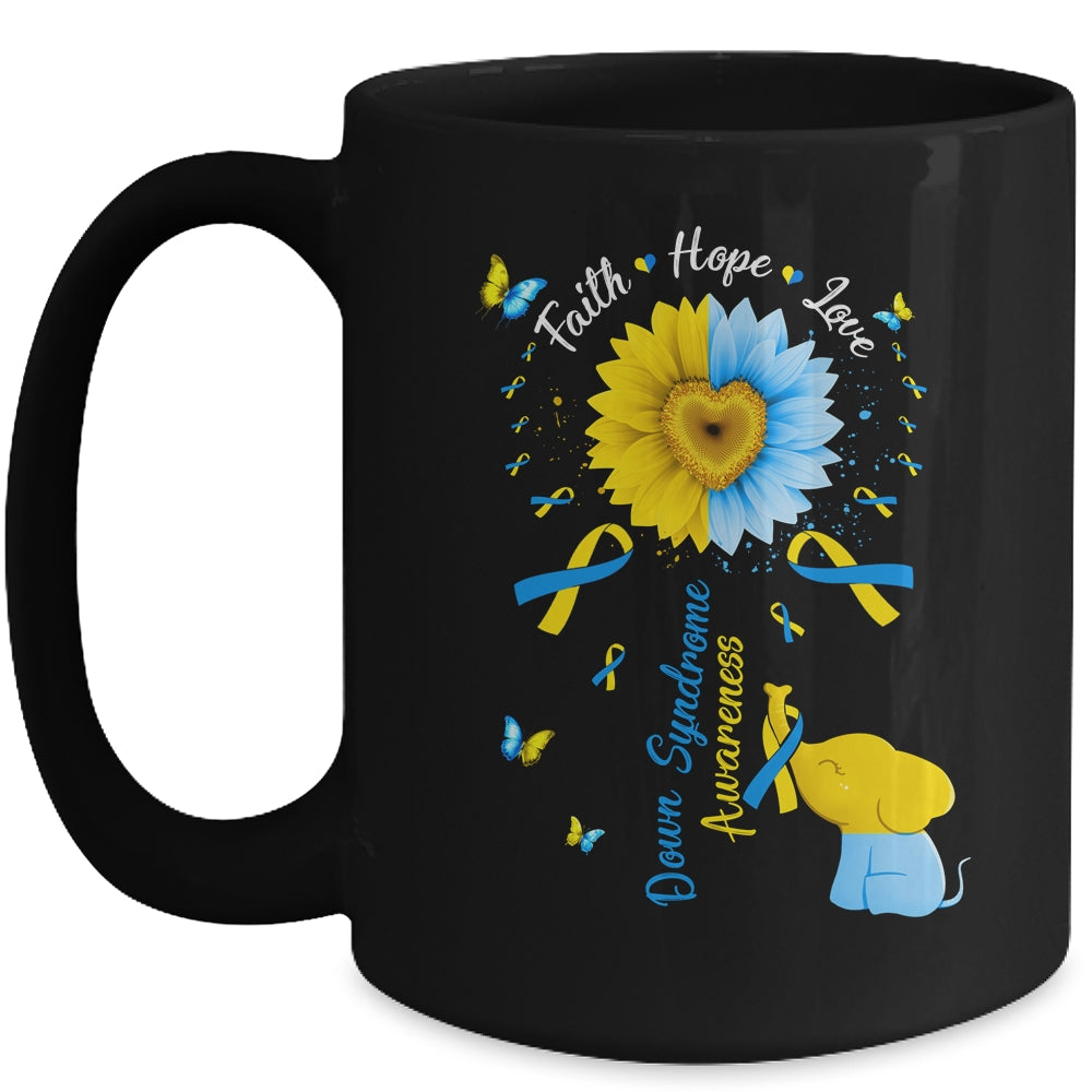 Faith Hope Love Awareness Down's Syndrome The Blue Mug | teecentury