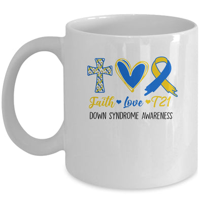 Faith Love Down Syndrome Awareness Christian Men Women Kids Mug | teecentury