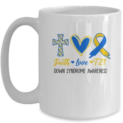 Faith Love Down Syndrome Awareness Christian Men Women Kids Mug | teecentury