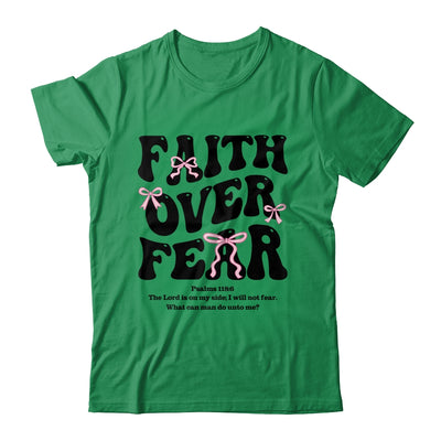 Faith Over Fear Christian Coquette Bow Women Bible Religious Shirt & Sweatshirt | teecentury