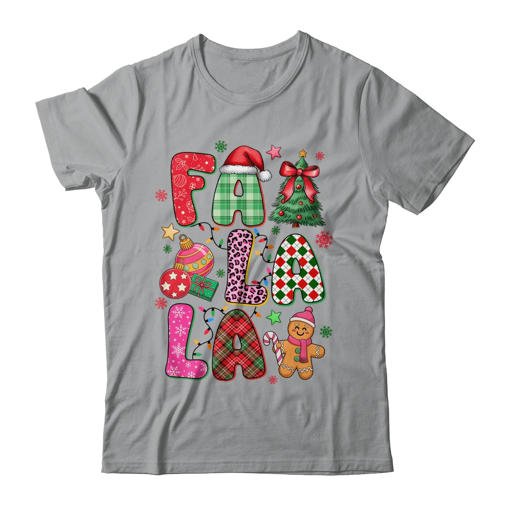 Falala Colorful Preppy Christmas Tree Gingerbread Checkered Shirt & Sweatshirt | teecentury
