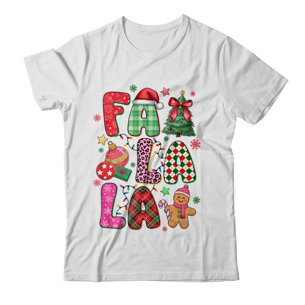 Falala Colorful Preppy Christmas Tree Gingerbread Checkered Shirt & Sweatshirt | teecentury