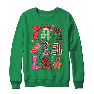 Falala Colorful Preppy Christmas Tree Gingerbread Checkered Shirt & Sweatshirt | teecentury
