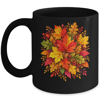 Fall Autumn Leaves Maple Oak Seasonal Harvest Women Mug | teecentury