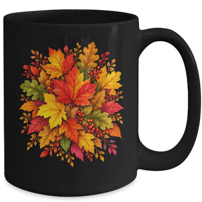 Fall Autumn Leaves Maple Oak Seasonal Harvest Women Mug | teecentury
