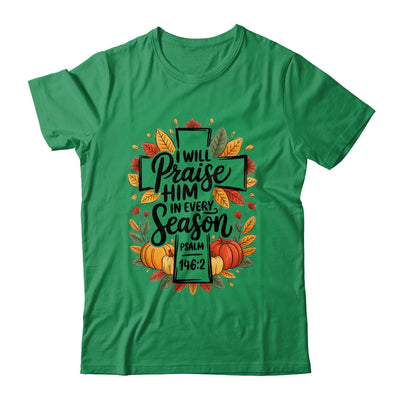 Fall Christian Cross Floral Autumn Pumpkin Bible Verse Faith Shirt & Sweatshirt | teecentury