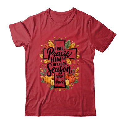 Fall Christian Cross Floral Autumn Pumpkin Bible Verse Faith Shirt & Sweatshirt | teecentury