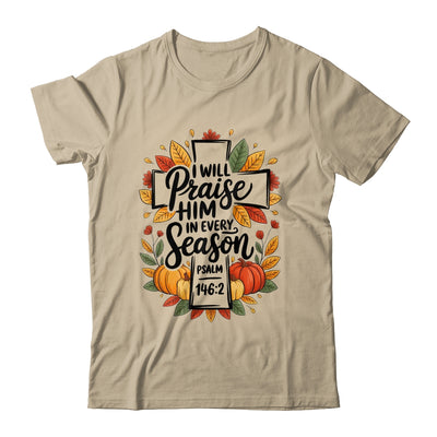 Fall Christian Cross Floral Autumn Pumpkin Bible Verse Faith Shirt & Sweatshirt | teecentury