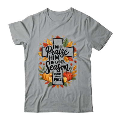 Fall Christian Cross Floral Autumn Pumpkin Bible Verse Faith Shirt & Sweatshirt | teecentury