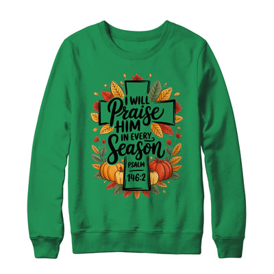Fall Christian Cross Floral Autumn Pumpkin Bible Verse Faith Shirt & Sweatshirt | teecentury