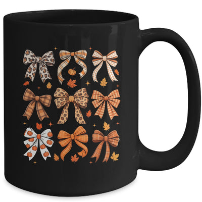 Fall Coquette Bow Fall Pumpkin Thanksgiving Women Girl Mug | teecentury