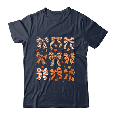 Fall Coquette Bow Fall Pumpkin Thanksgiving Women Girl Shirt & Sweatshirt | teecentury