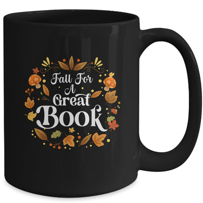 Fall For A Great Book Reading Librarian Autumn Teacher Mug | teecentury