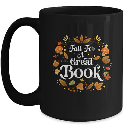 Fall For A Great Book Reading Librarian Autumn Teacher Mug | teecentury