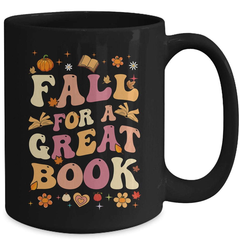 Fall For A Great Book Reading Teacher Librarian Thanksgiving Mug | teecentury